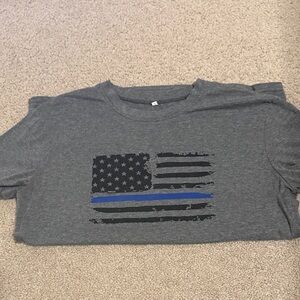 Mens large thin blue line tshirt